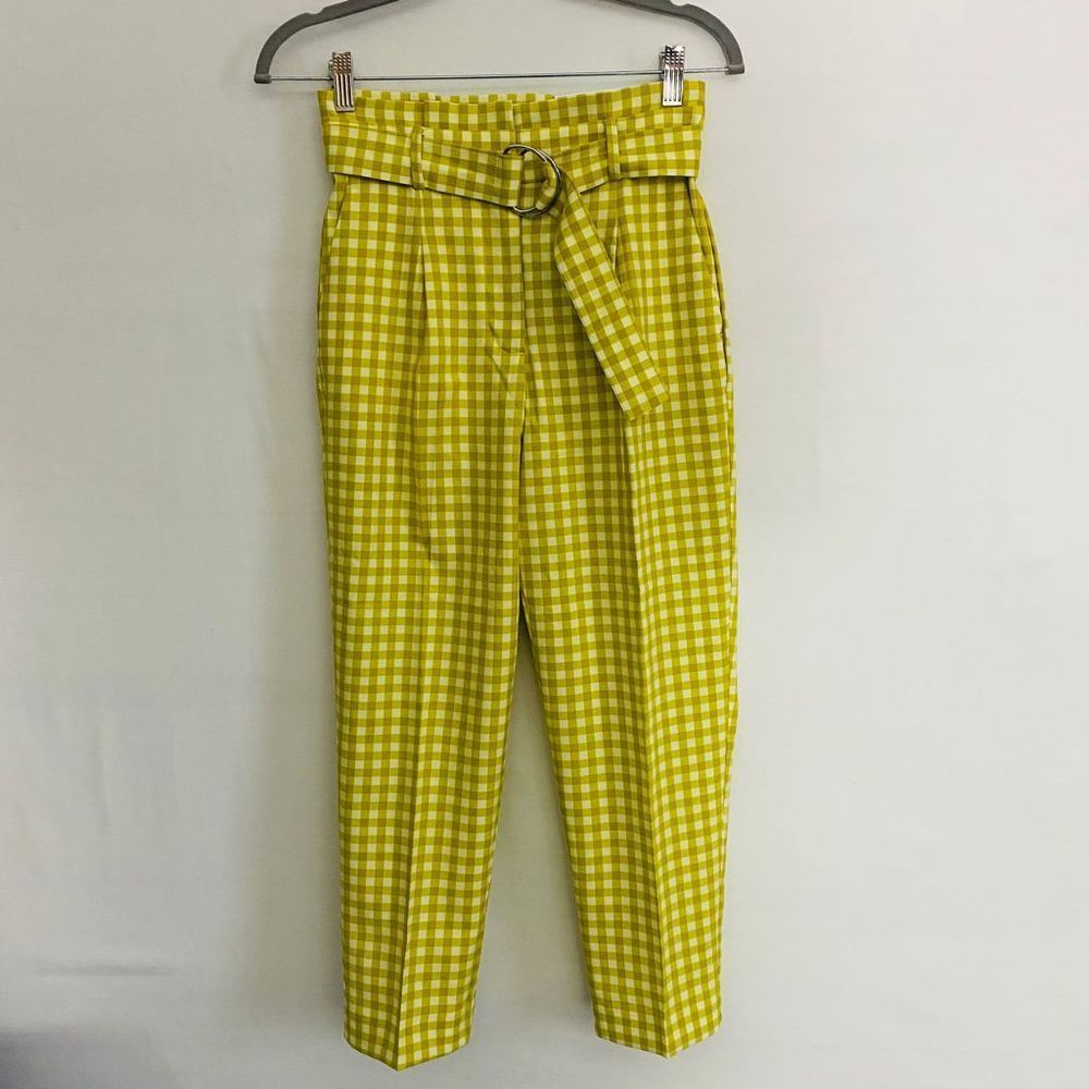 Ann Taylor High Rise Belted Paperbag Pants